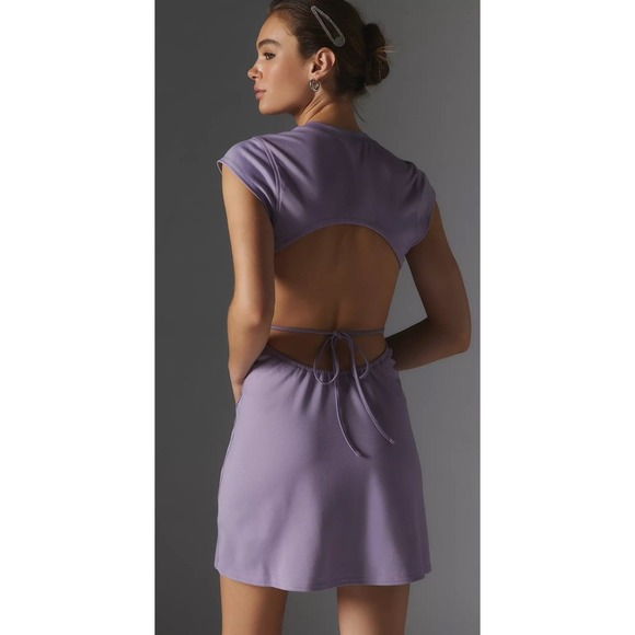 Silence + Noise Sadie Lavender Cutout Mini Dress, XL - Picture 4 of 8